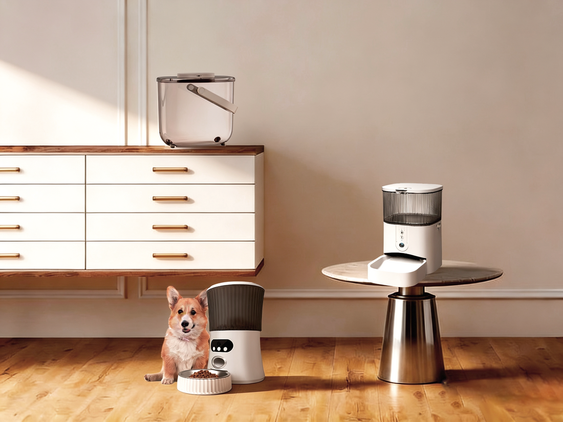 Smart pet feeder with APP control and real-time voice and video functions