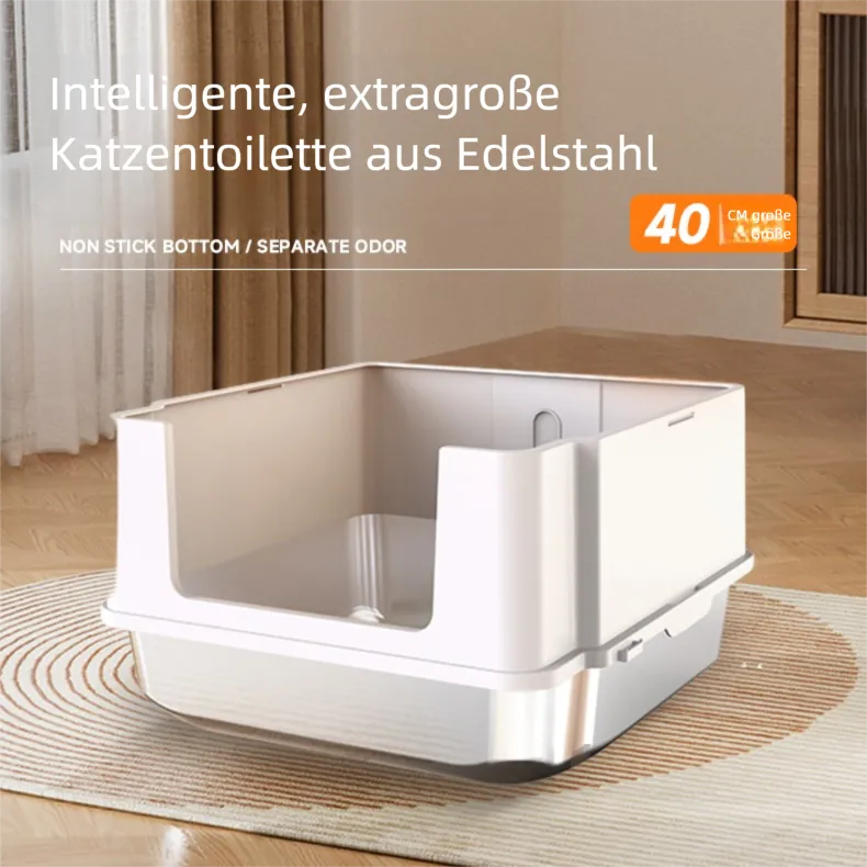 Edelstahl- Katzentoilette S2